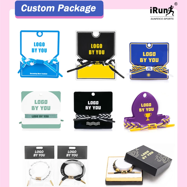 iRun Popular Sports Wristband Polyester Multi-Color Handmade Braided Rope Basketball Shoes Laces Cord Bracelet