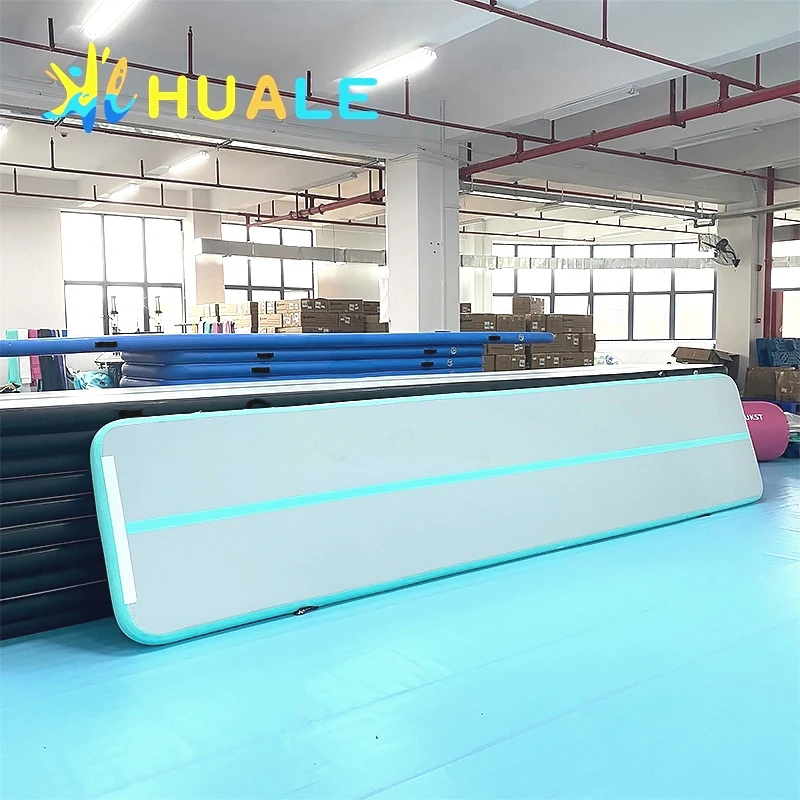Good Quality Inflatable Gymnastics Yoga Mat Rolls Gym Eco Friendly Tumbling Mat Home Floor Exercise Jump Air Track
