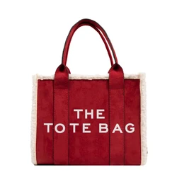 BM9353 Wholesale Famous Brand Womens Velvet Tote Bags Luxury Ladies Hand Bags Designer Bags Women wool leather Tote Handbags