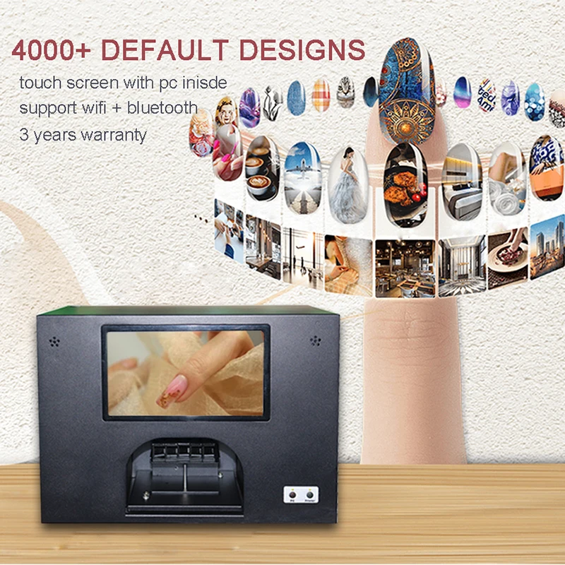 Free Shipping 2020 New Hot Sale Real Nails Printer Machine artificial nails printing 3 roses printing at the same time