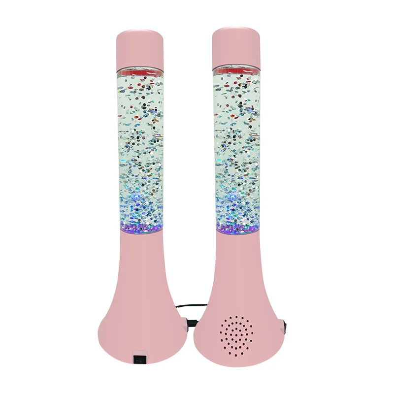 Factory Sports Lamp Revolving Liquid Speaker Lamp Home Aluminum Alloy Bluetooth Glitter Lamp