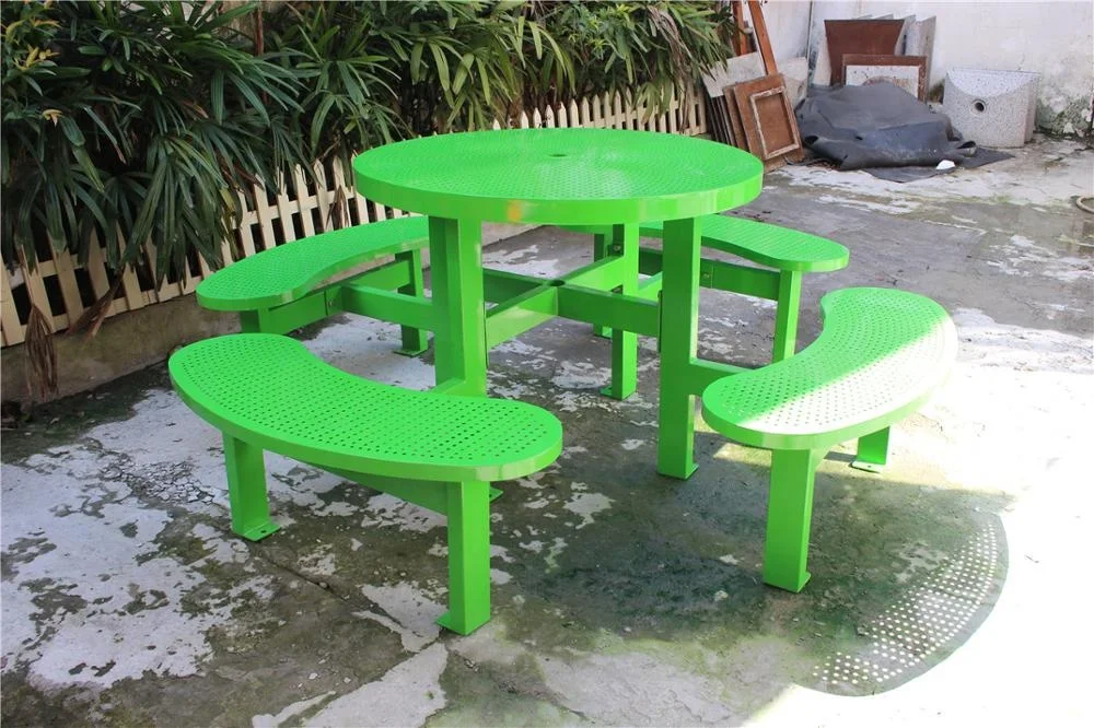 Guangzhou Gavin перфорированный стальной металлический наружный садовый круглый стол для пикника