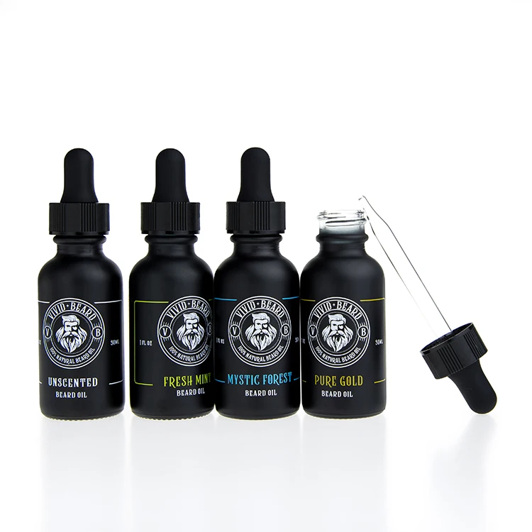 Dropper Bottles Essential Oil Serum Bottle Glass Plastic Luxury Screen Printing with Cosmetic Packaging Paper Box Black 3-5days