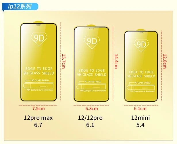 Full Cover Mobile Phone Tempered Glass Screen Protector for iphone 12 14 Pro Max Screen Protector