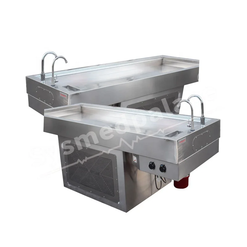 Multi-Height Embalming Table Mobile and Stationary Tables Designed to Hold Cadavers During Autopsy Procedures