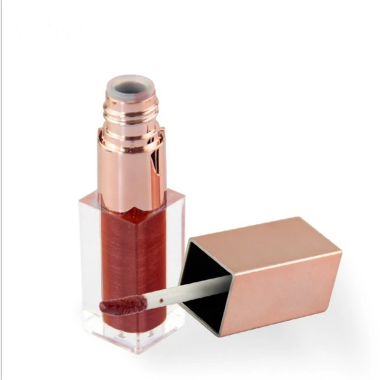 
custom squeeze tube chocolate bright color content lip gloss 