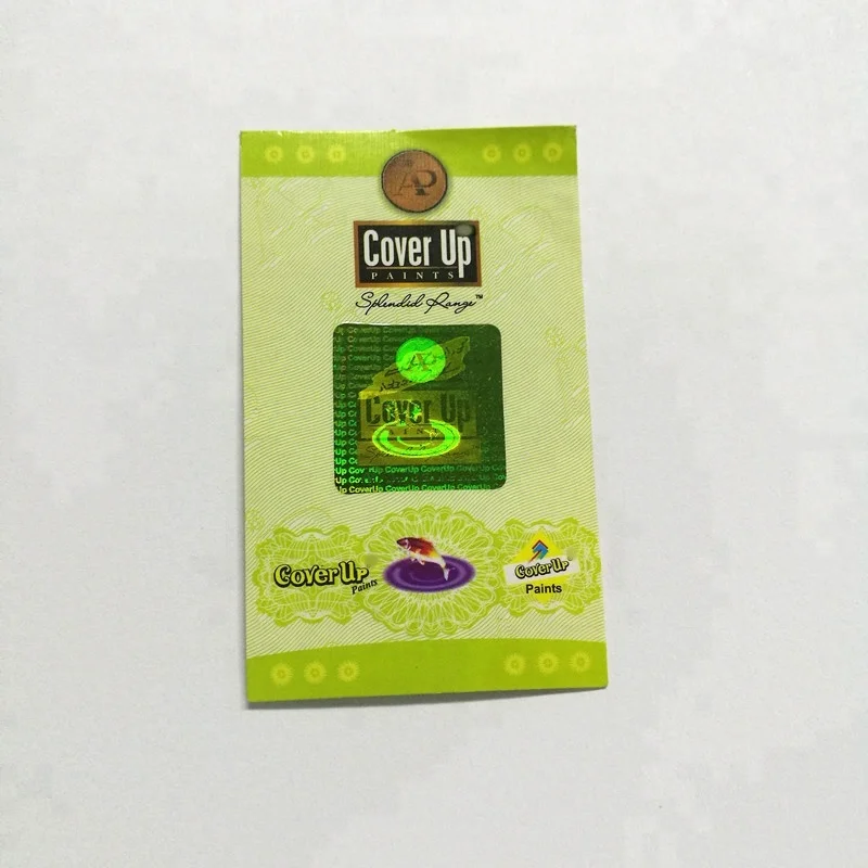 Custom Hot Foil Hologram Security Sticker On Ticket/Coupon