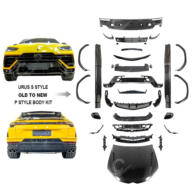 Urus S Style 2018-2021y Old Upgraded to New 2022y P Style Bodykit For Lamborghini Urus Facelift Body Kit
