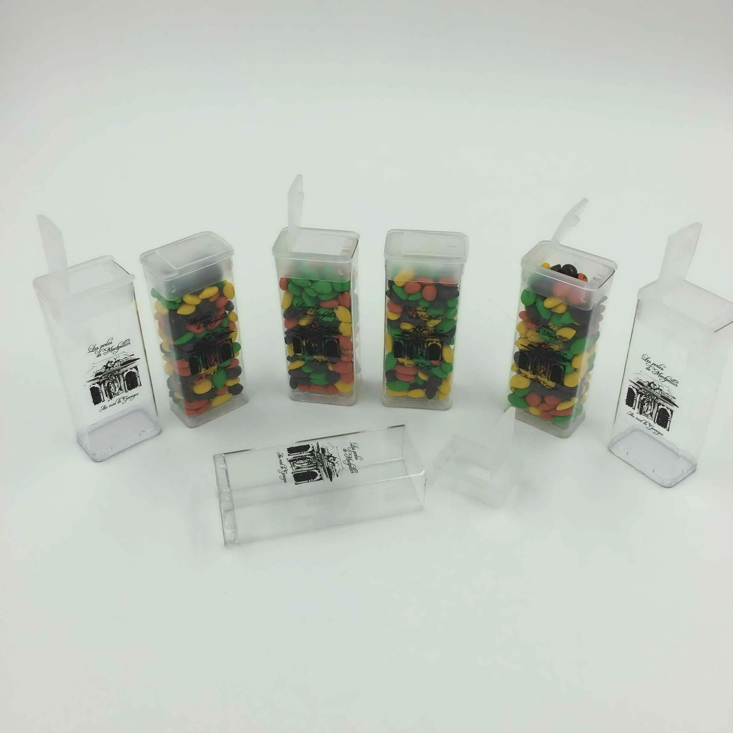 2024 pop Clear Candy Container With Flip Top