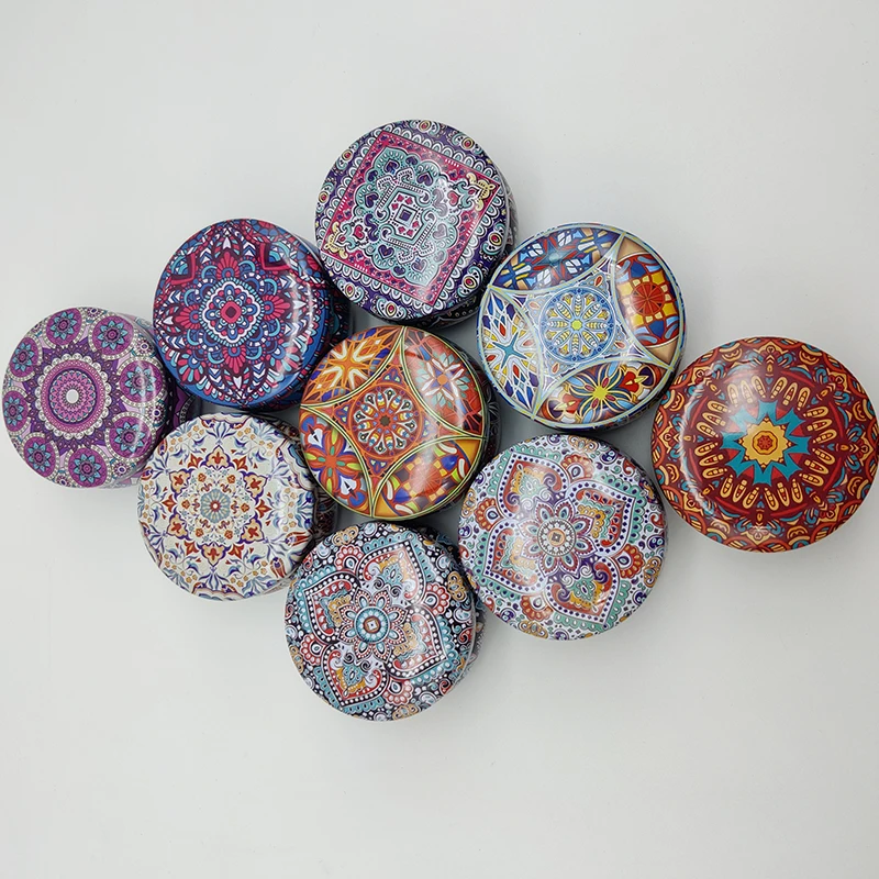Round Small Travel Tin Home Fragrance Eco Natural Strong Scent Soy Wax Tealight Candle With Lid