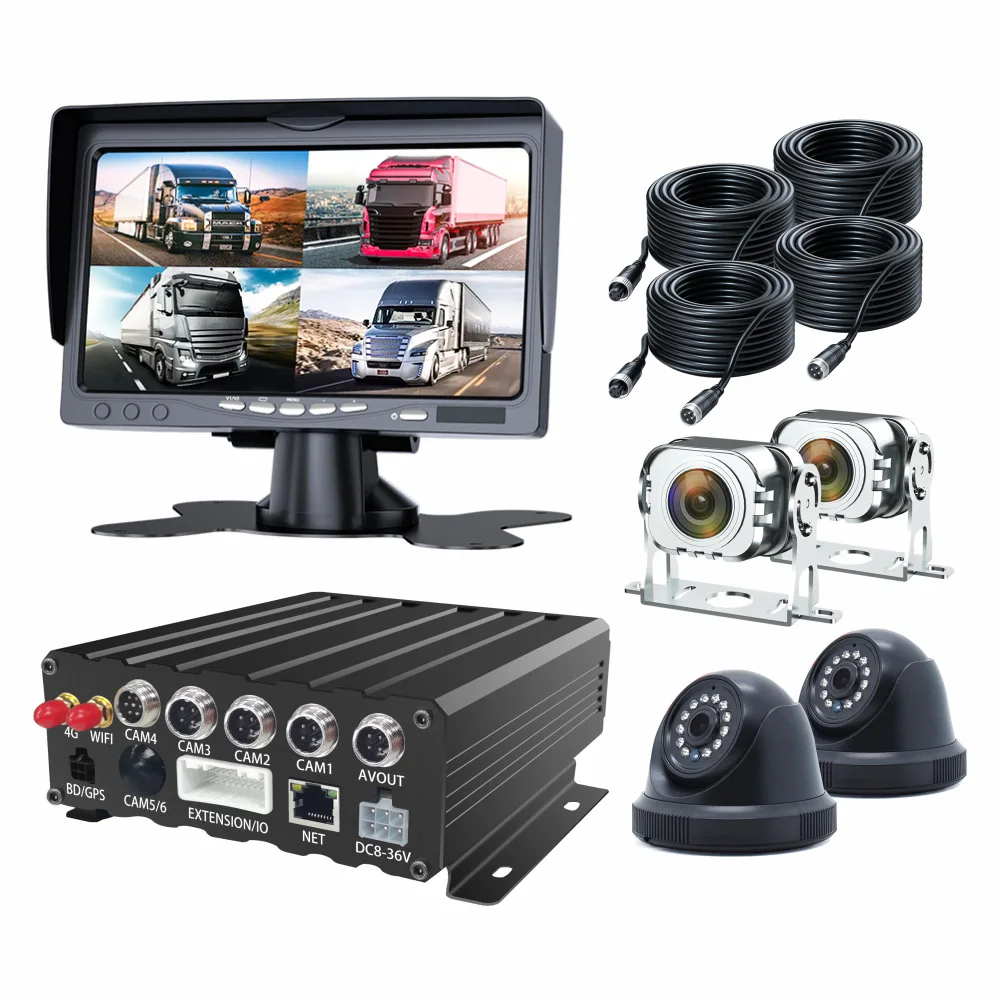 8 Channel CCTV Car Camera System Security Universal 360 Car Camera Kit SD Card Hard Disk Vehicle Surveliance CMSV6 MDVR Mobile