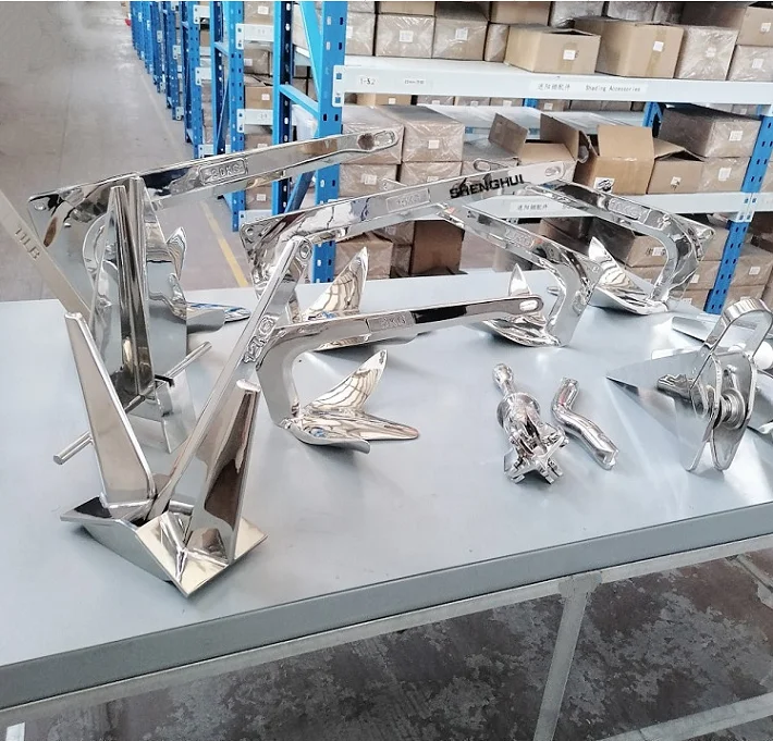 Sailboat Delta anchors for marine grade yacht Delta anchor stainless steel plough anchor mirror polished for U.S.A