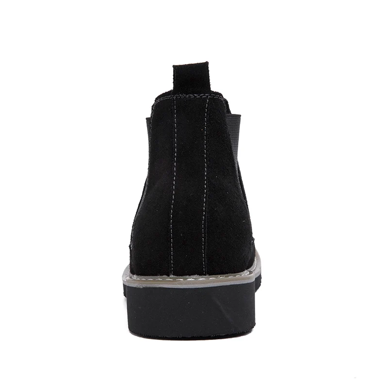 Men Genuine Leather Shoes High Cut Height Increasing Fashion Design Performance Chelsea Boots Men Suede