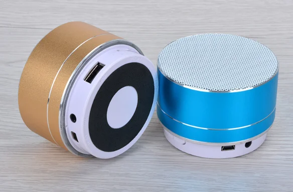 Wholesale hot sale A10 LED portable wireless speaker metal TF card bass blue tooth high quality speaker