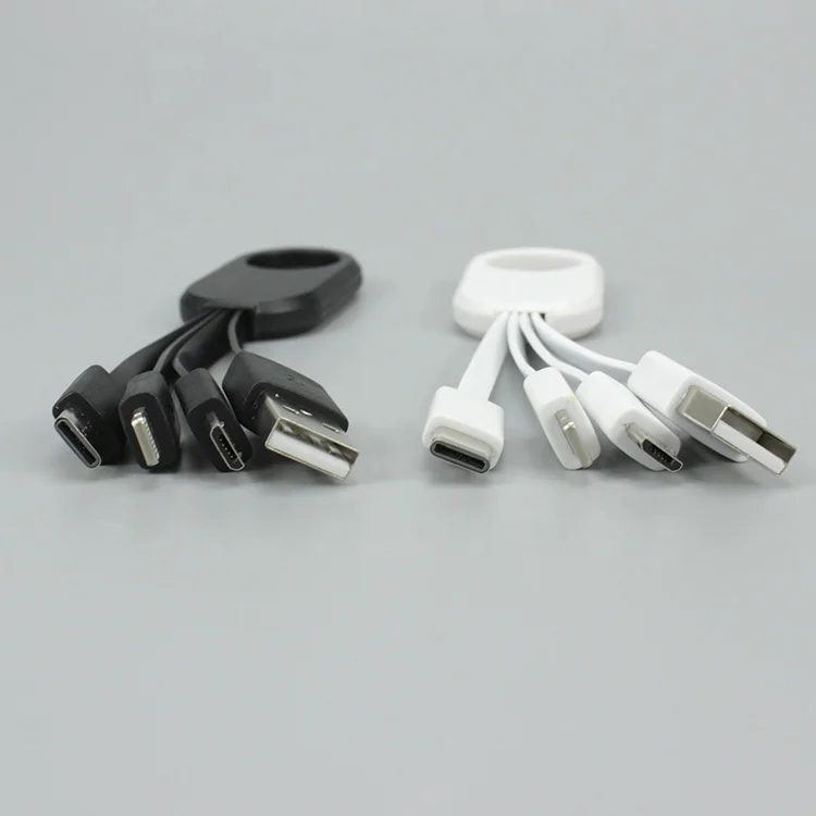 
Multi charger cable custom logo 2A charging 4 in 1 usb cord 