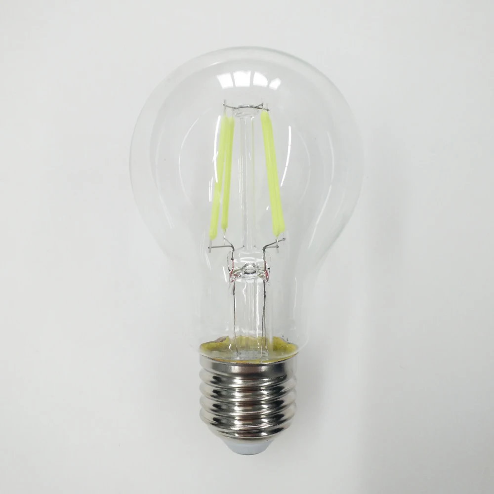 
Eslas Incandescent Lamp LED Light Bulb Clear Glass Vintage 4 Filaments Neon Lighting Source 