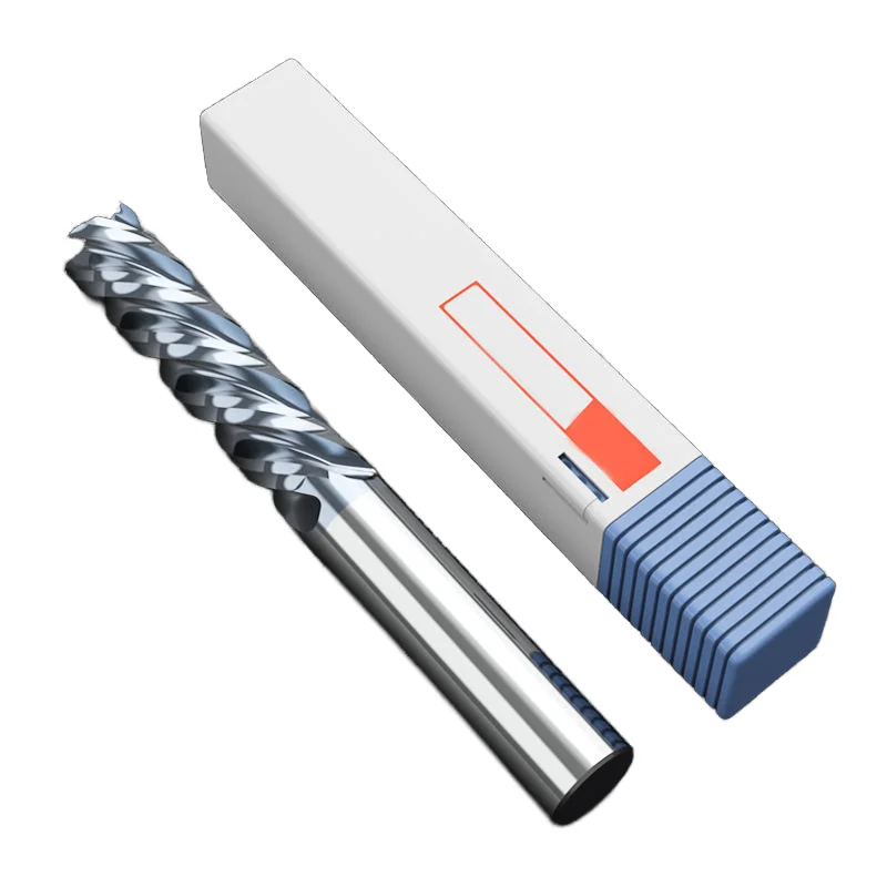 HRC70 four flutes spiral Alnovz3 coated tungsten steel end mill cnc metal engraving bits