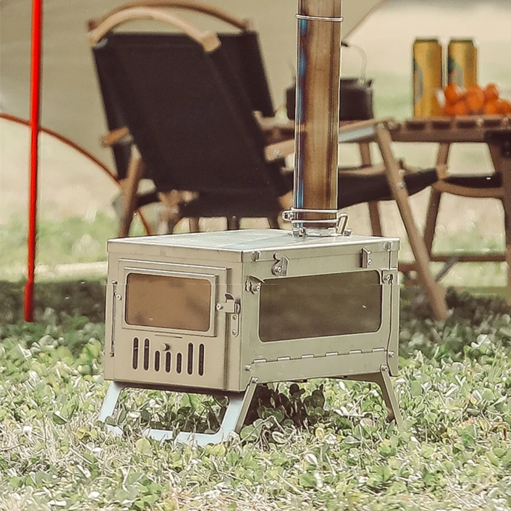 stainless steel most popular Camping Hiking Stove Wood Burning Stove Quick Assembly Backpacking Folding Tent Stove