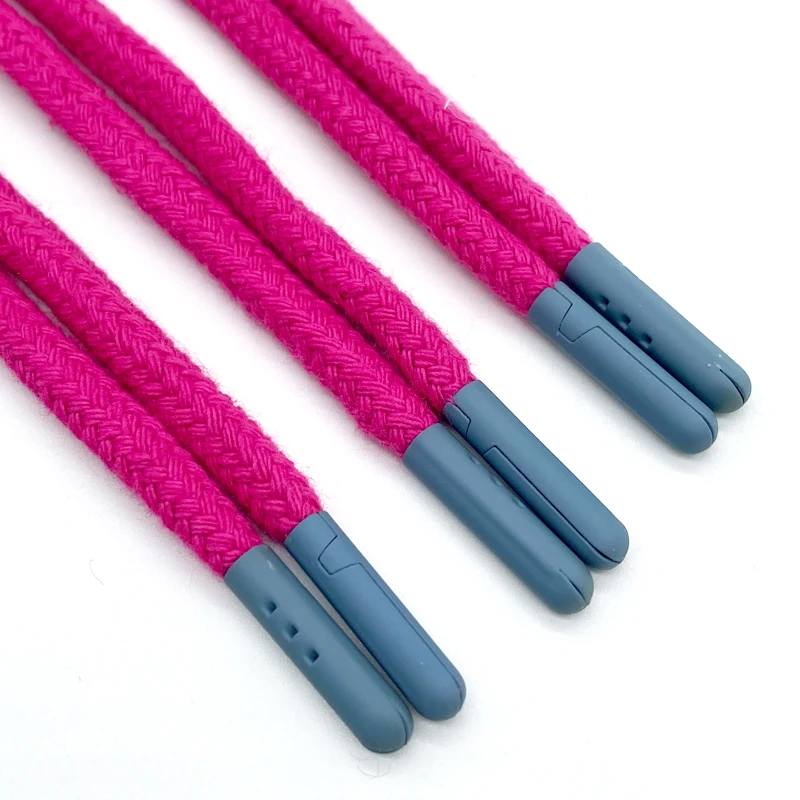 Wholesale Customized Shoelaces Oval Colors Metal Aglet Shoelace Tips Cotton Weaving Shoelaces
