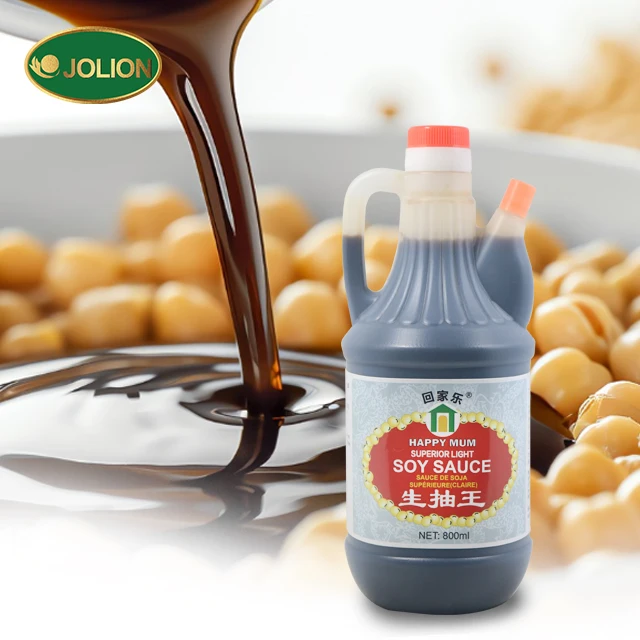 Hot Sale Fermented Soya Sauce Codiment 800Ml Superior Light Soy Sauce Less Salt Soy Sauce
