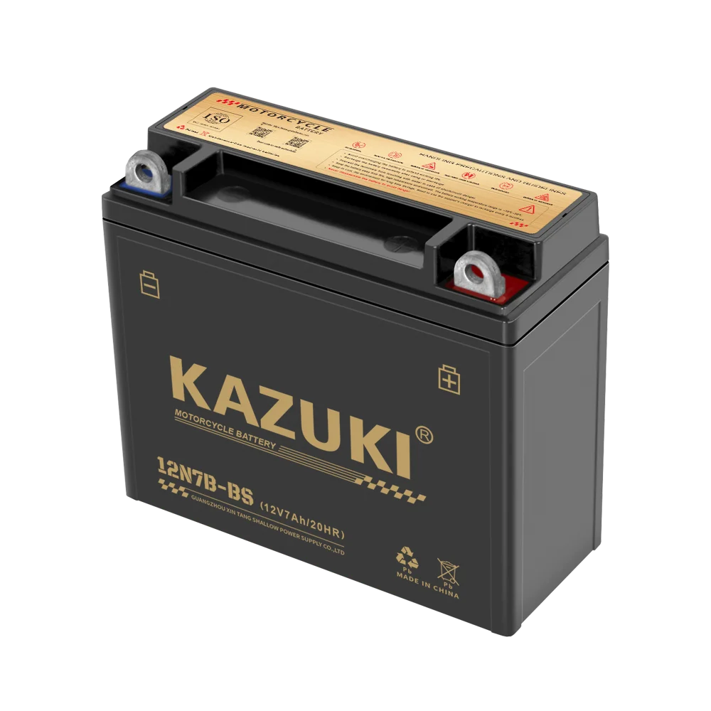 KAZUKI 12N7B-BS motorcycle spare parts /motorcycle battery 12N7 relay 12vbattery for motorcycle battery atvs & utvs