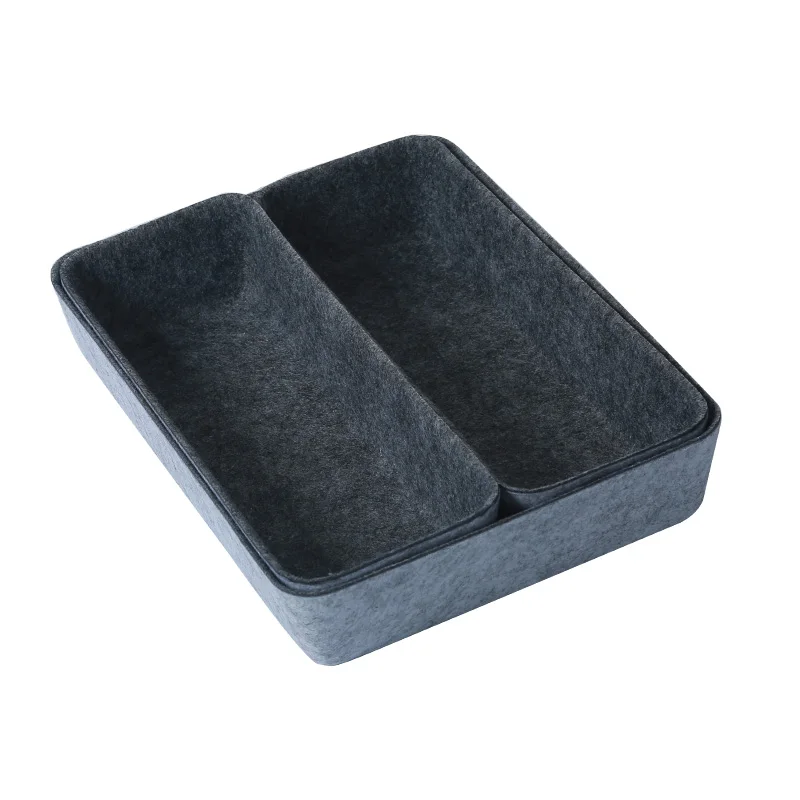 Simple Felt Table Top Storage Box Table Jewelry Key Small Storage Basket Home Office Storage Box