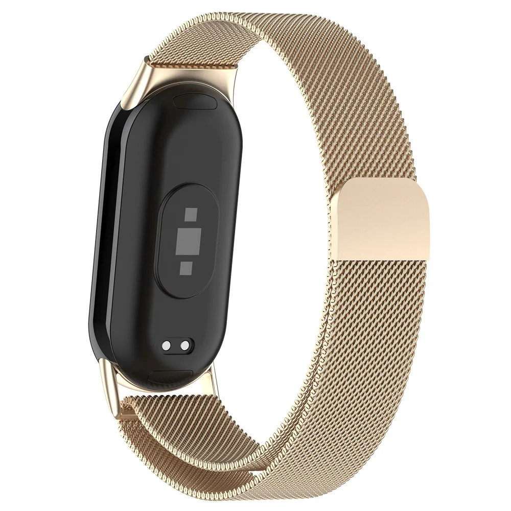 Metal Bracelet Replacement Wristband for Xiaomi Mi Band 9/8 Stainless Steel Milanese Magnetic Loop Watch Strap