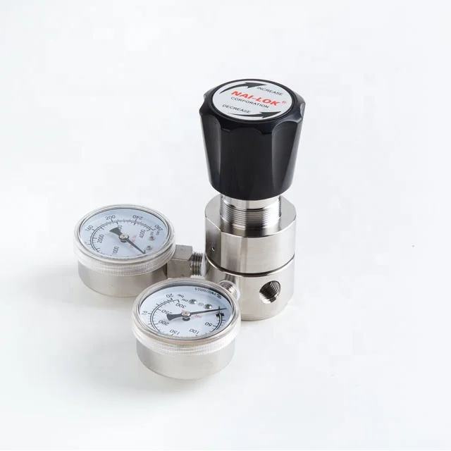 SS316 Nitrogen helium argon gas pressure regulator