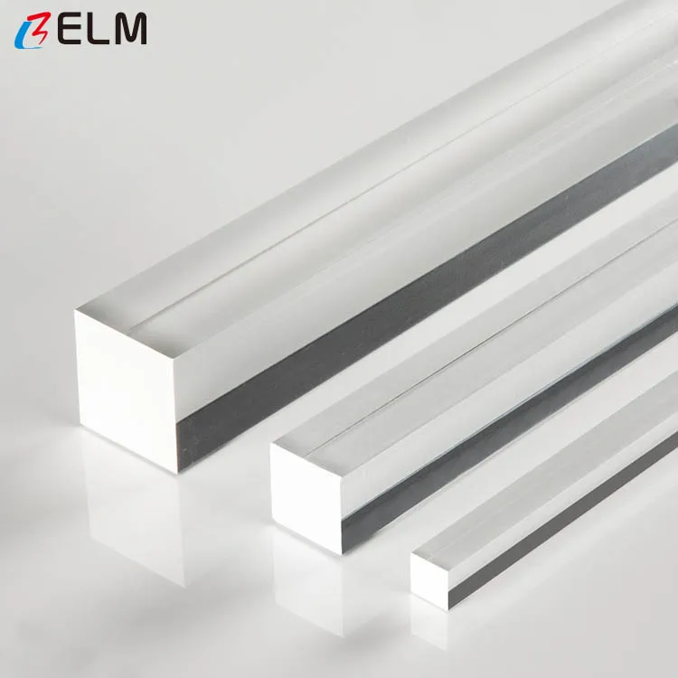 Square Transparent Acrylic Rod Tube Bar Pmma Bar Acrylic Crafts Plastic Rods Clear Square Solid Acrylic Rod