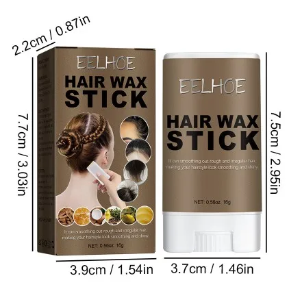 Styling Wax Stick for Strong Hold Pomade Stick | Long Lasting Texture + Shapes Hair Wax Stick