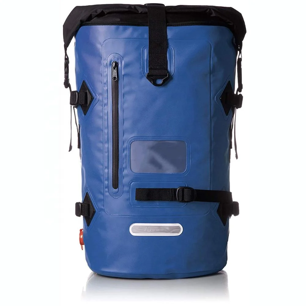 Big mountainbike backpack welded seamless Roll Top down Best adventure trip pvc 500D outdoor dry hiking bag For Camping travel