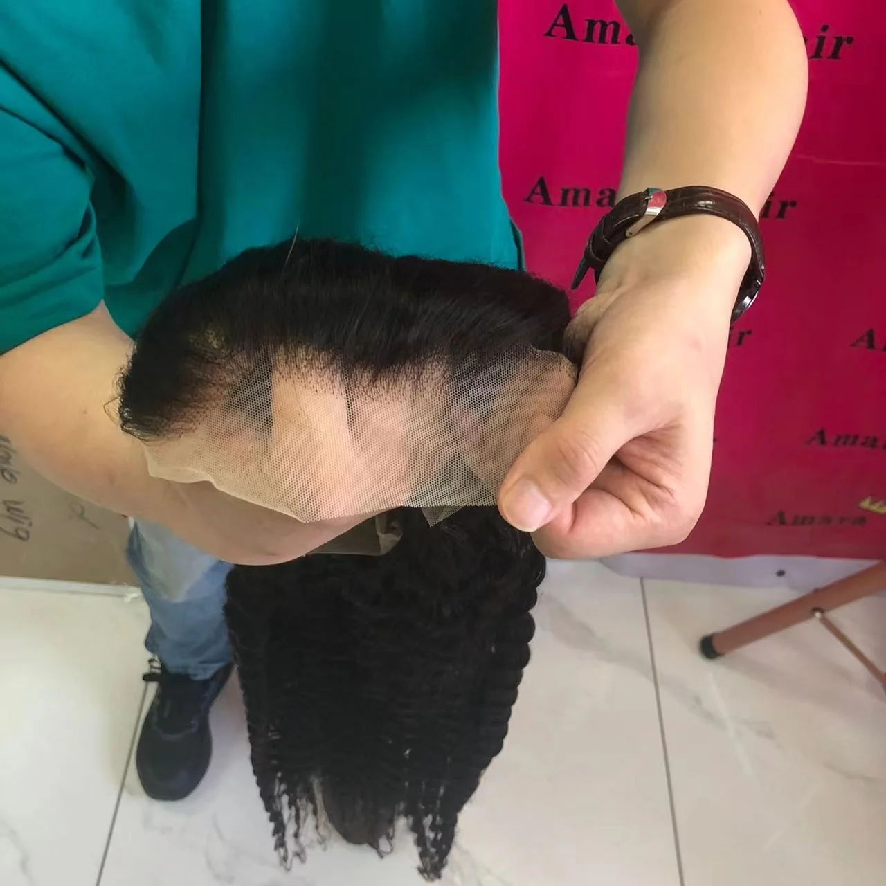 Amara fast ship very longer hair wig wholesale 40inch deep wave wig female long hair high quality transparent lace wigs in stock