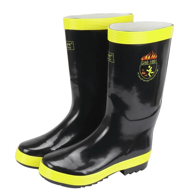 2022 Safety Equipment Fire Protect Boots Manufacturer  Anti-smashing Feet Fireman FireFighter Boots