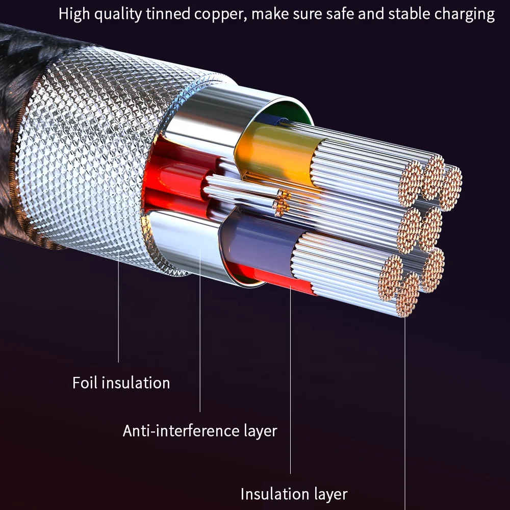 540 Магнитный микро USB кабель для iPhone Samsung Android мобильный телефон Быстрая зарядка Type C магнит зарядное устройство провод