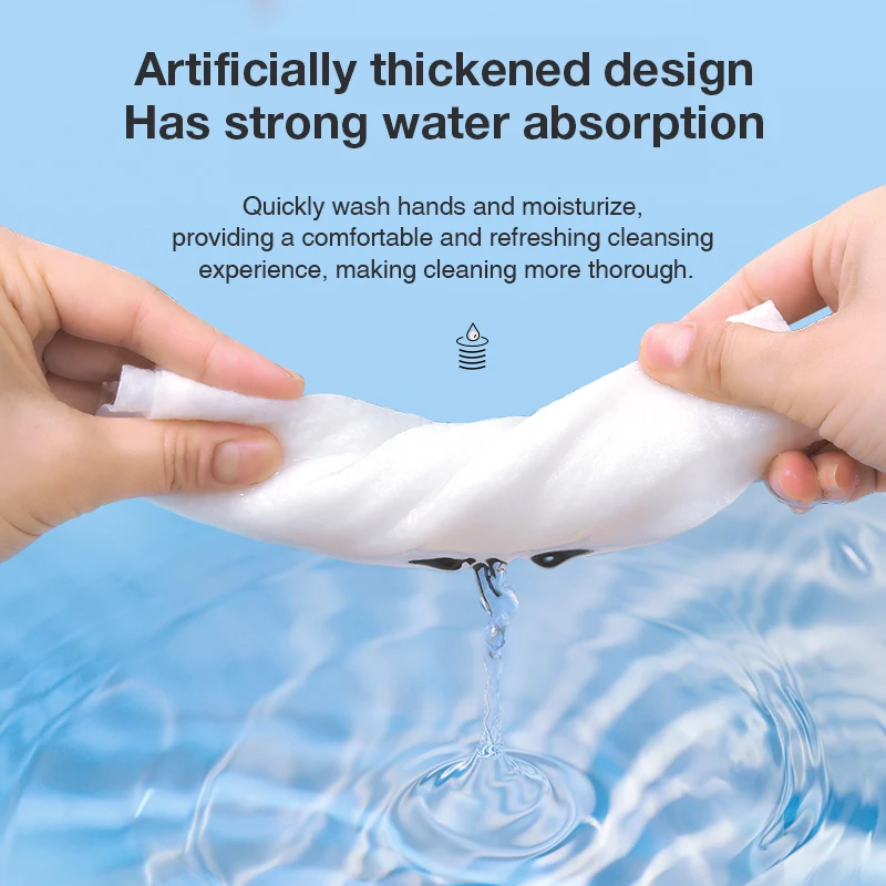 Soft wipe dry and wet dual-purpose baby disposable face wash bear towel thickened facial cleanser 60 puffs