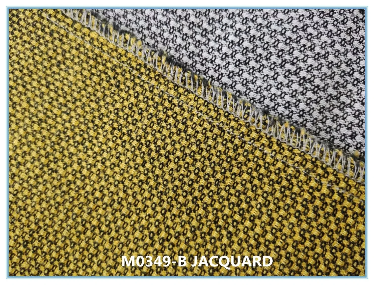 Special weaving jacquard double layer terry fake knit stretch denim fabric textile