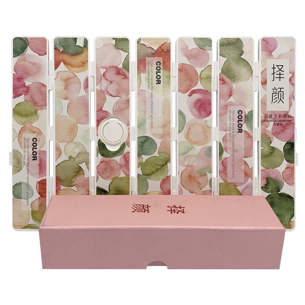 
58 Vibrant Foldable Colors Watercolor Paint Set With Three Water Brush Pens 