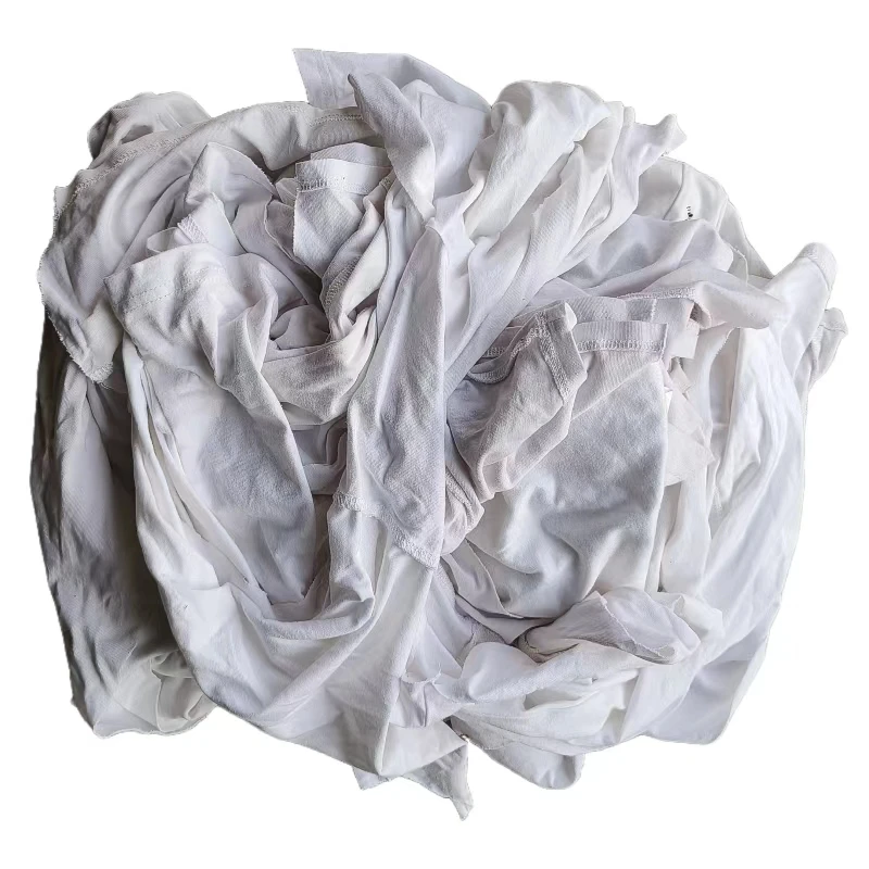 100 cotton Wiping Waste Used Industry White Cotton Rags Mixed color T-shirt Recycled Cotton Rags 10KG bale rags