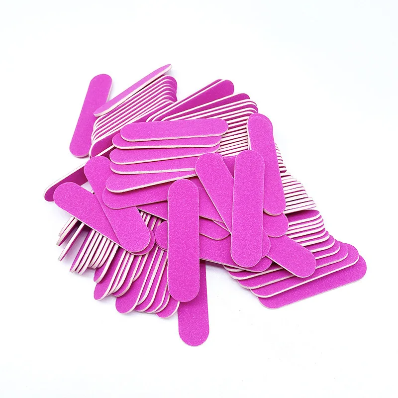 2024 New YD Double-sided Mini Polishing Disposable Handmade Press Nails Small Nail Files 100 Pack Set