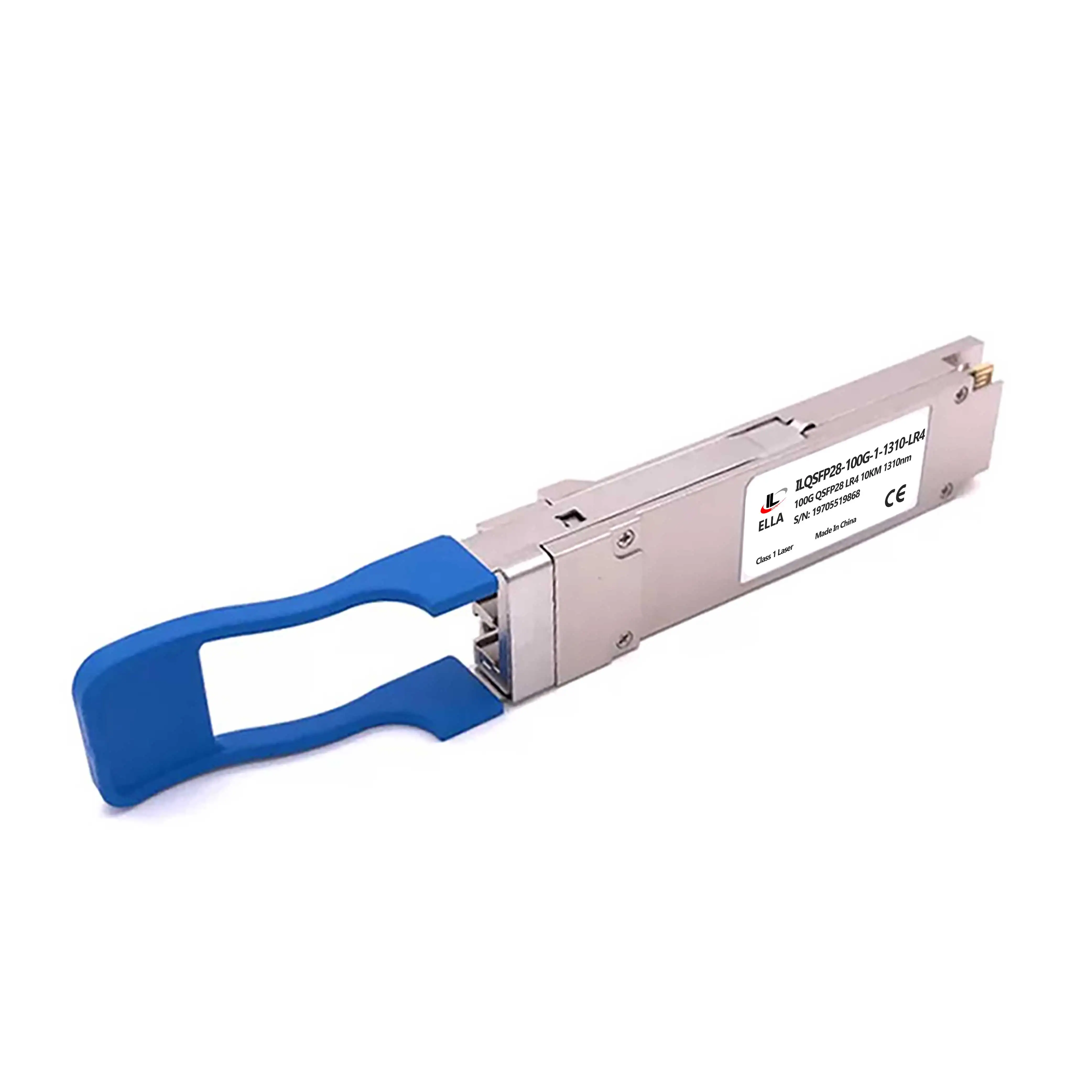 QSFP28-100G-10-1310-LR4 Compatible Dl QSFP-100G-LR4-DE 100GBase-LR4 QSFP28 Transceiver,SMF 1310nm 10km LC DOM