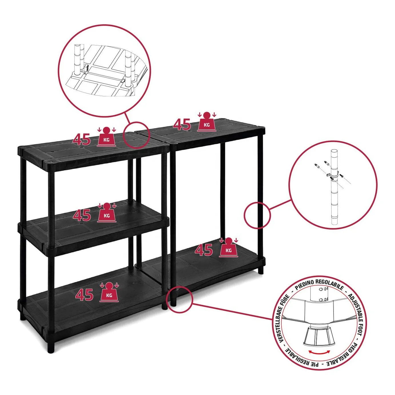 Racking System Warehouse Storage Stacking Racks & Shelves Storage Racks Shelving Units Plastic Garage Plastic Racks For Storage