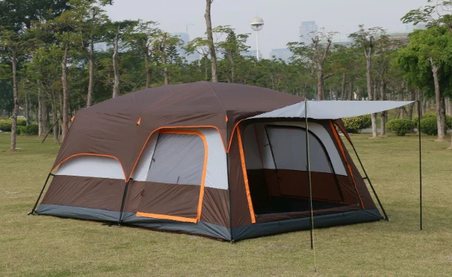 Camping Tent 2 Room Large Space For 6/8/10-12 People Weatherproof For Parties Picnic Outdoors Travel Camping Family Tents