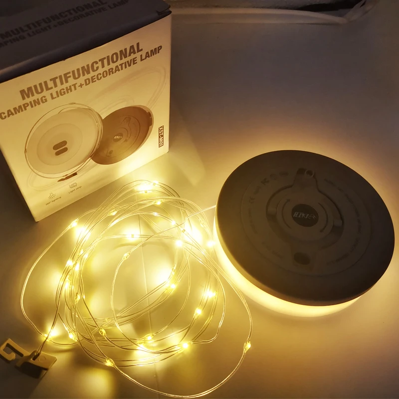 New Rechargeable Camping Lantern Lamp String Light