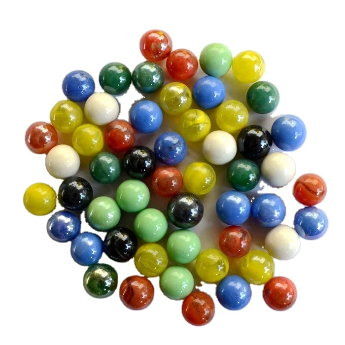 
6 different colors 14mm 16mm 22mm 25mm glass marble ball Children playing marbles 