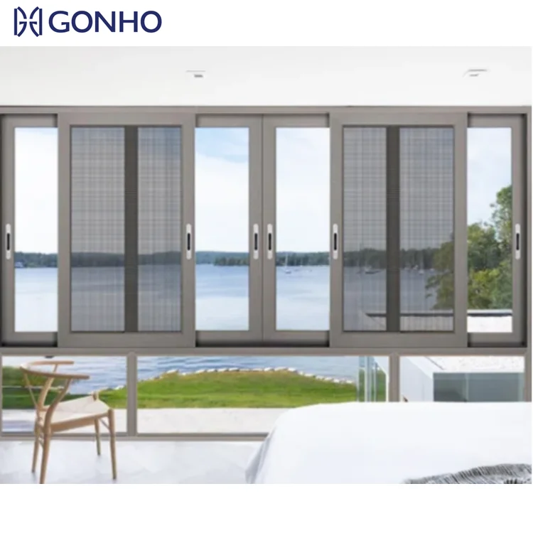 China Top Safety Design Residential Hurricane Impact Aluminum Framed Sliding Window