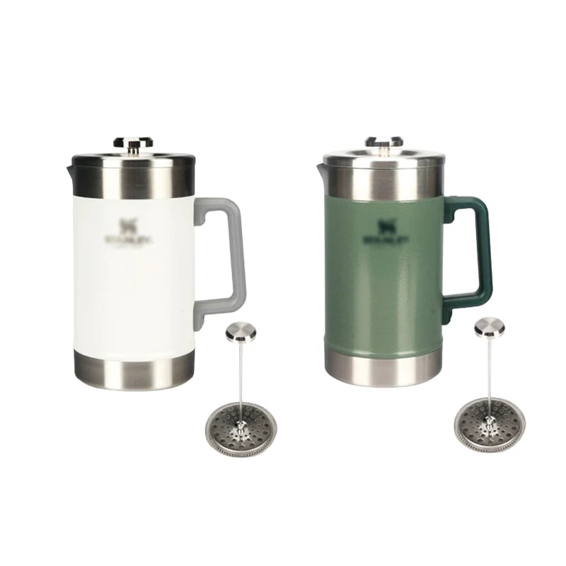 Coffee pot method pressure pot outdoor 304 stainless steel cold and heat preservation pressure belt filter screen