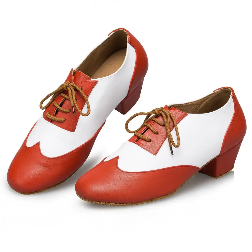 Wholesale L177 Genuine Leather  Material Red with a Height of 4.5 cm Latin Man Dance Shoes