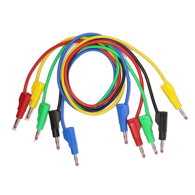 4MM Colorful Soft Banana To Banana Electrical Cable Test Lead Wire