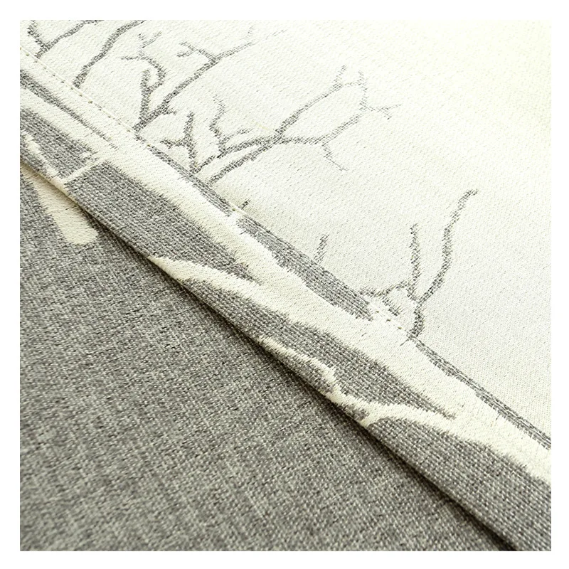 Modern simple jacquard Curtain, Flannel Blackout Curtain /