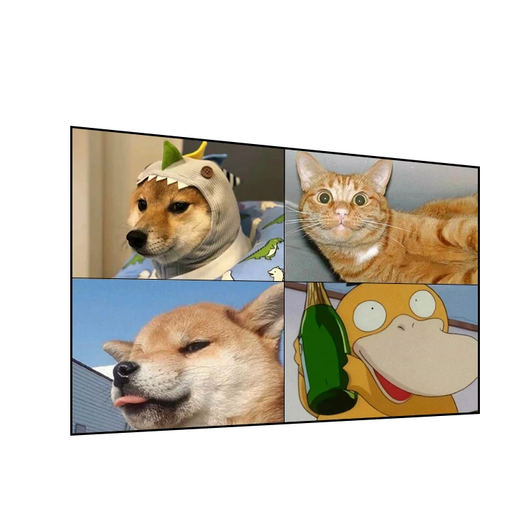 55 Inch 4K Original Digital Signage Wall Mount LCD Multi Screen Advertising Video Wall Player LCD 4x4 Lcd Splicing Screen